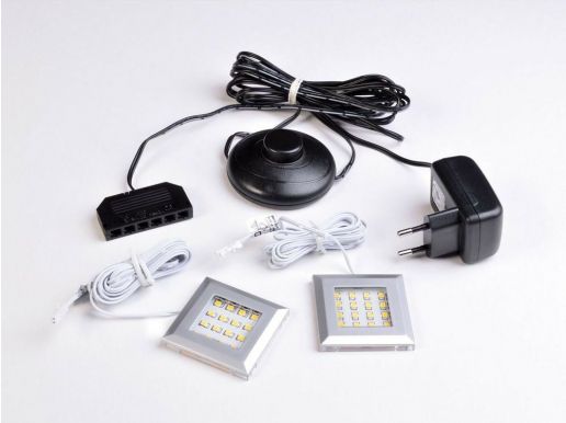 Kit vierkant led verlichting RGB (set van 2)