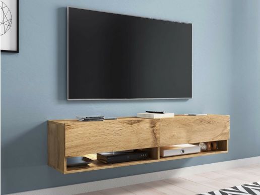 TV-meubel ACAPULCO 2 klapdeuren 140 cm wotan eik zonder led