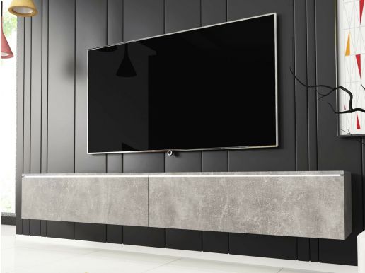 TV-meubel DUBAI 2 klapdeuren 180 cm beton zonder verlichting