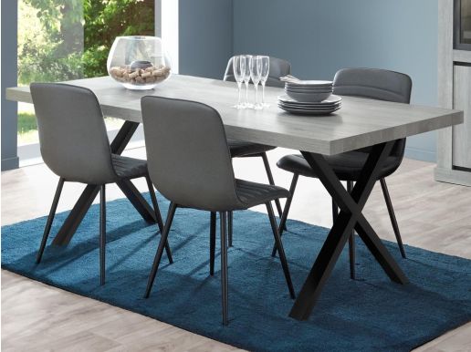 Rechthoekige eettafel MADRAS 200 cm dark forest
