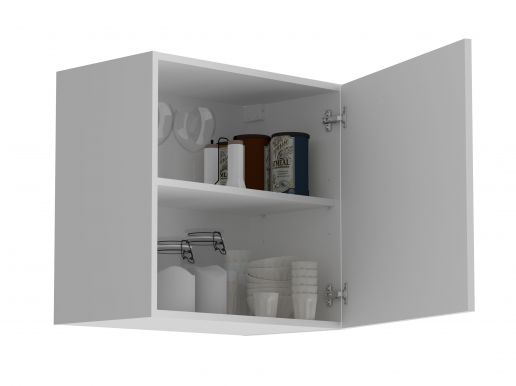 Hoge keukenkast ECOTIC 60 cm 1 deur wit