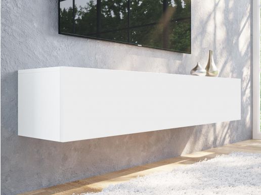 Tv-meubel KINGSTON 1 klapdeur 160 cm wit zonder salontafel