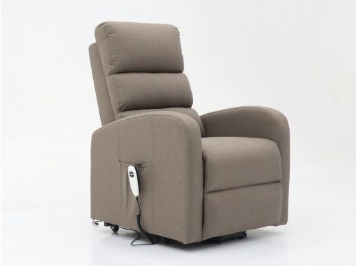 Elektrische fauteuil BUTATO 1 plaats stof taupe