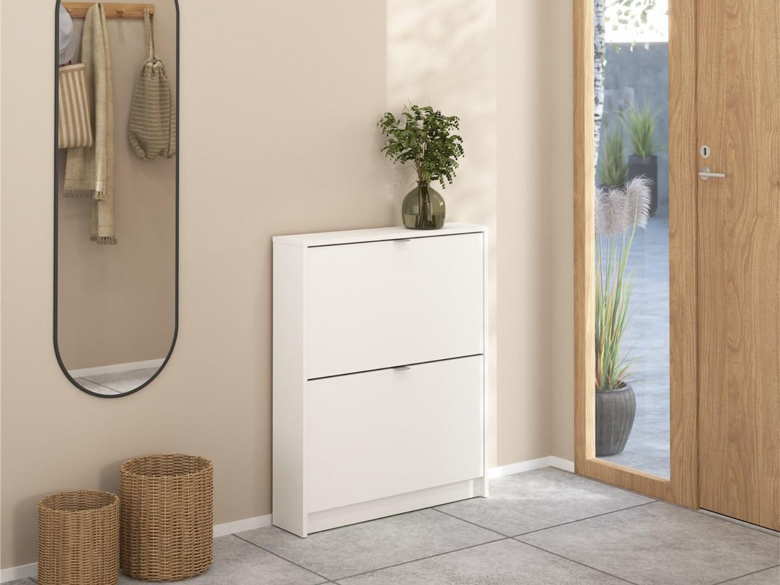 Schoenenkast SEAN 2 deuren wit afbeelding